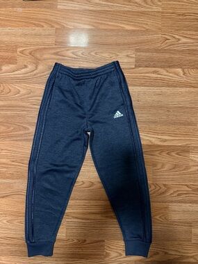EUC Sz 7Youth Boys Adidas Tricot Jogger Pants in a blue heather mélange